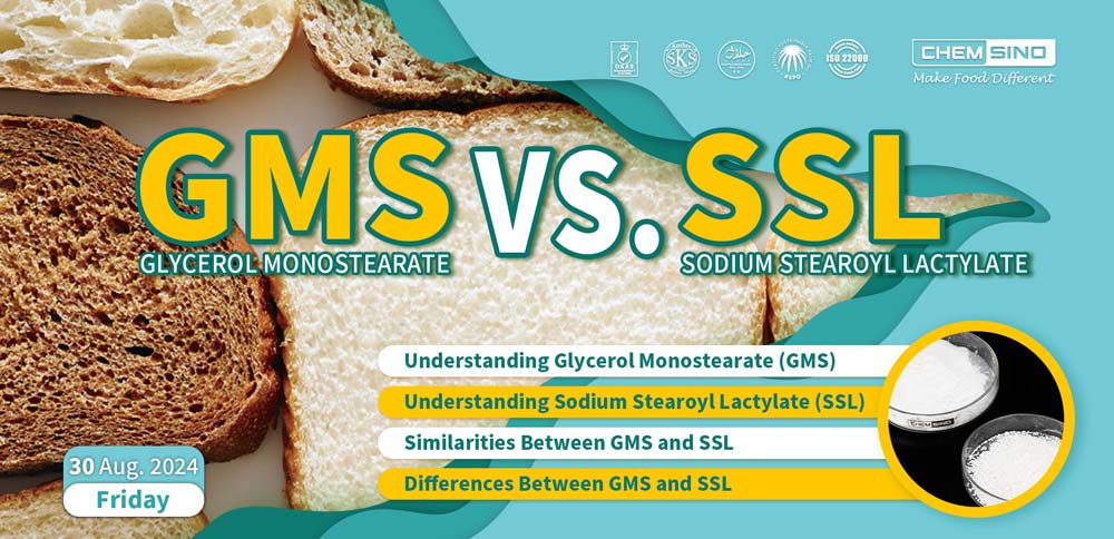 Glycerol Monostearate (GMS) vs. Sodium Stearoyl Lactylate (SSL): Which is Best for Your Application?